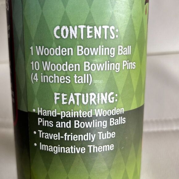 Front Porch Classics Tabletop BOWLING ZOMBIES Real Wooden Pins & Ball Game - Picture 8 of 8